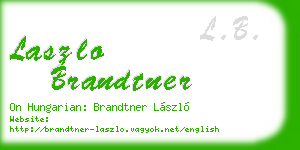 laszlo brandtner business card